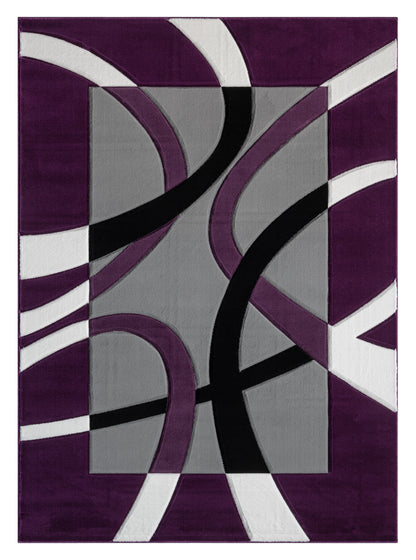 Joy Collection Hand Carved Plum Area Rug - 50282