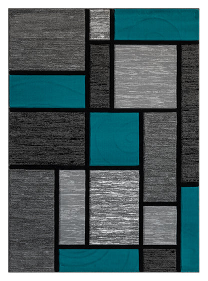 Joy Collection Hand Carved Turquoise Area Rug - 50469