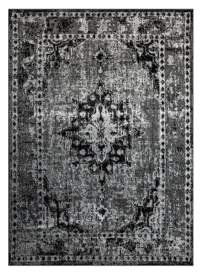 Festival Collection  Black & Gray Area Rug - 45270