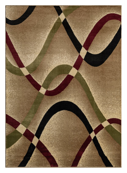 Festival Collection  Beige & Brick Area Rug - 45533