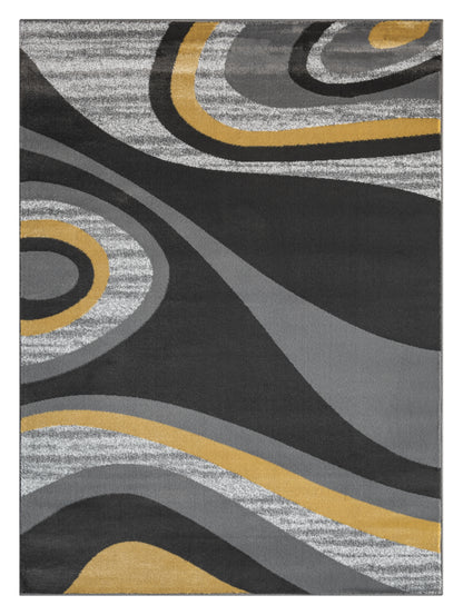 Festival Collection Yellow & Gray Area Rug - 45612