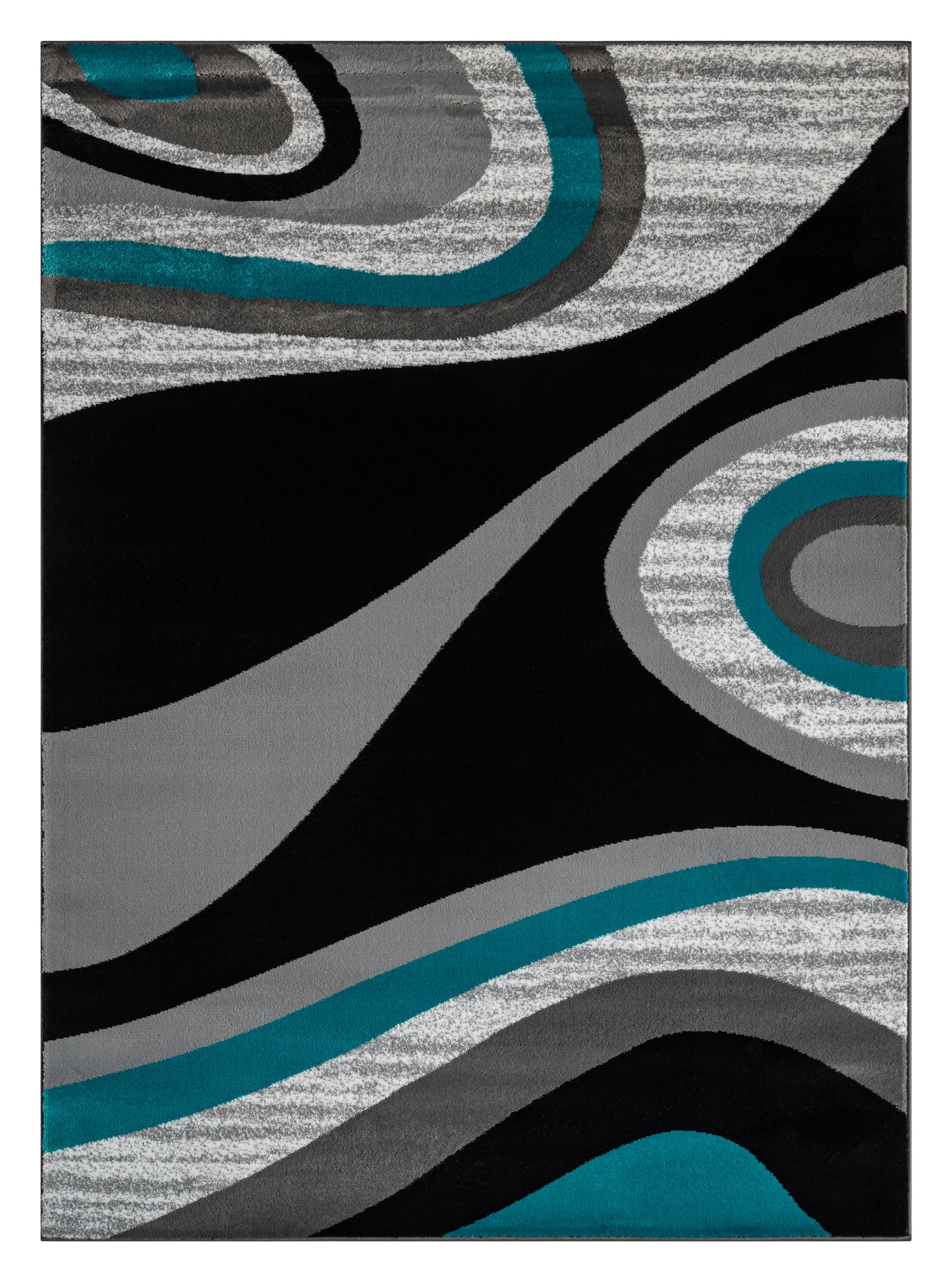 Festival Collection Aqua & Gray Area Rug - 45663