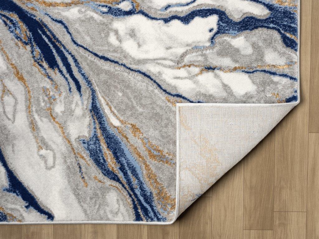 Marble Collection Blue & Grey Area Rug - 20264