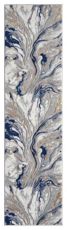 Marble Collection Blue & Grey Area Rug - 20264