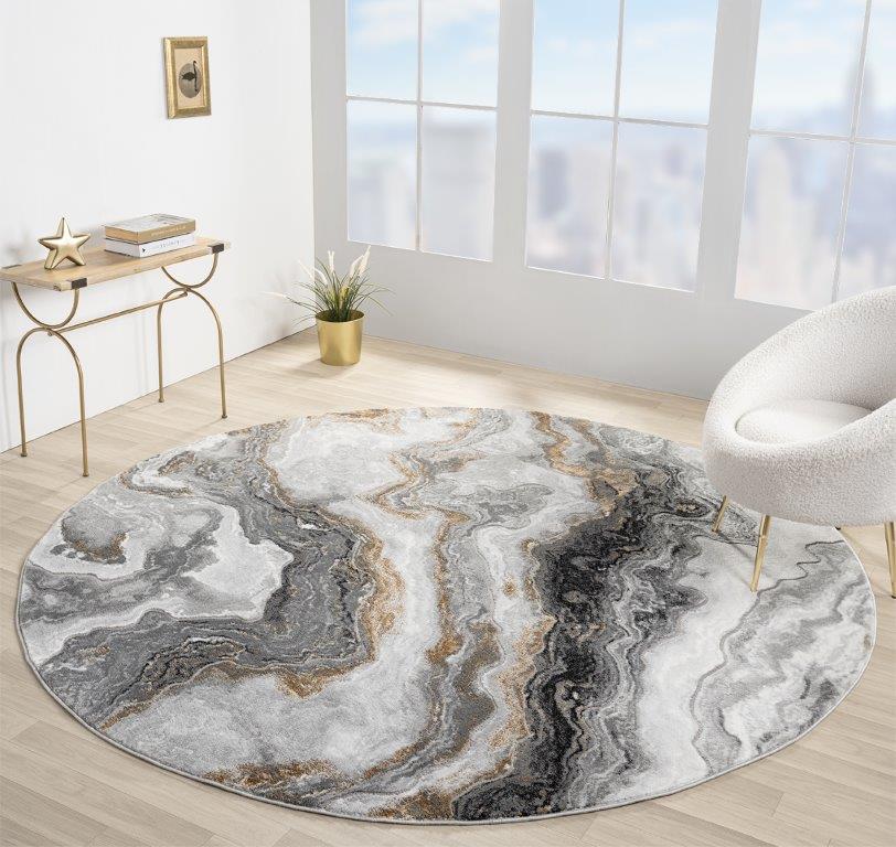 Marble Collection Grey Area Rug - 20472