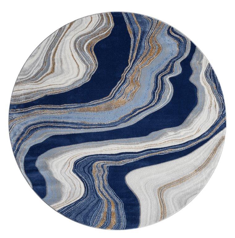 Marble Collection Blue Area Rug - 20664