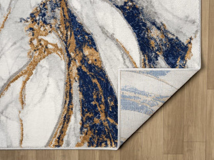 Marble Collection Blue Area Rug - 20764