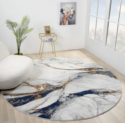 Marble Collection Blue Area Rug - 20764