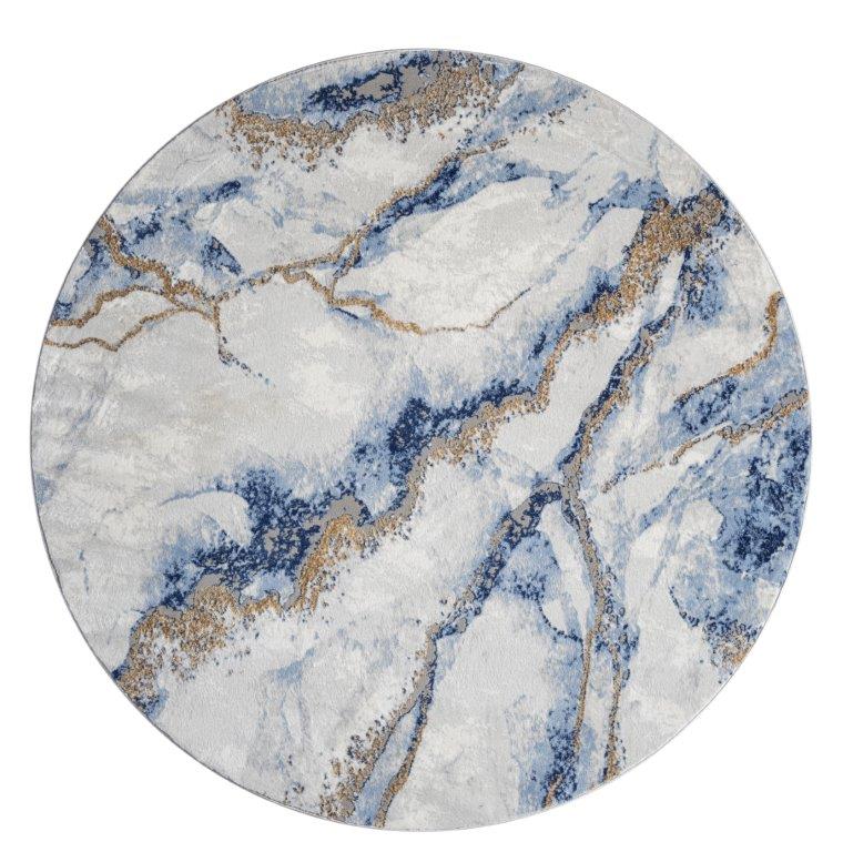 Marble Collection Blue Area Rug - 20864