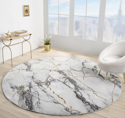 Marble Collection Gray Area Rug - 21072