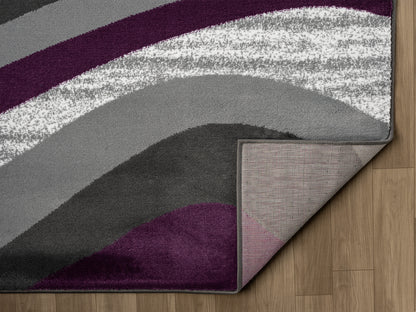 Festival Collection  Gray & Plum Area Rug - 45682