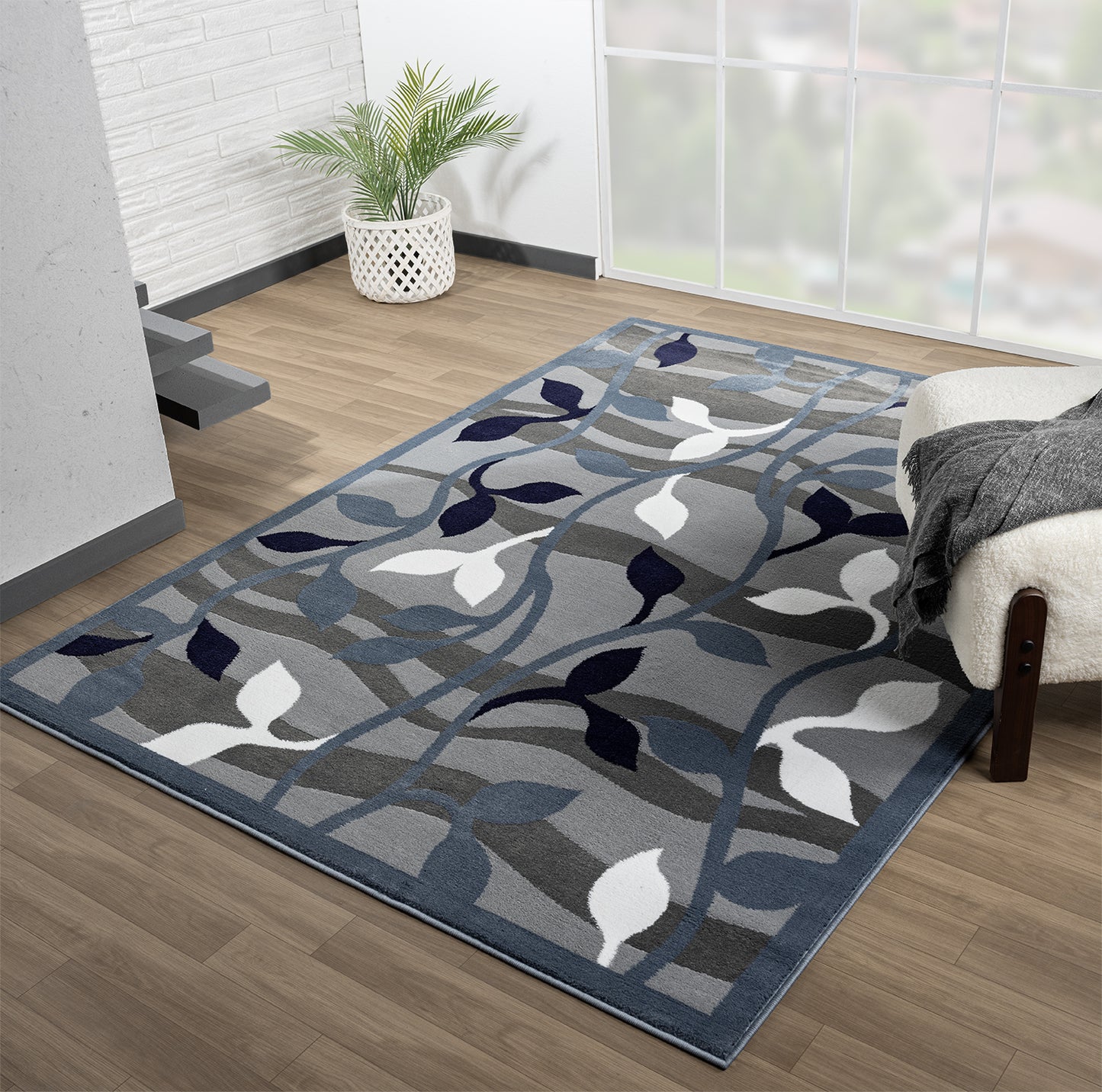 Festival Collection Blue & Gray Area Rug - 45060