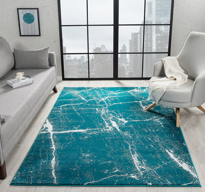 Festival Collection Aqua Area Rug - 45163