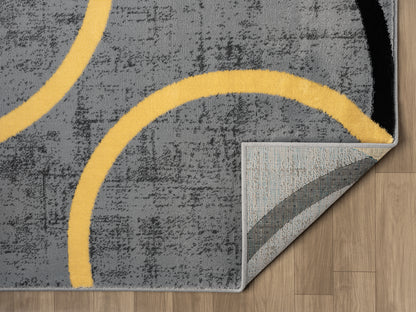 Festival Collection  Yellow & Gray Area Rug - 45312