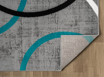 Festival Collection  Aqua & Gray  Area Rug - 45363