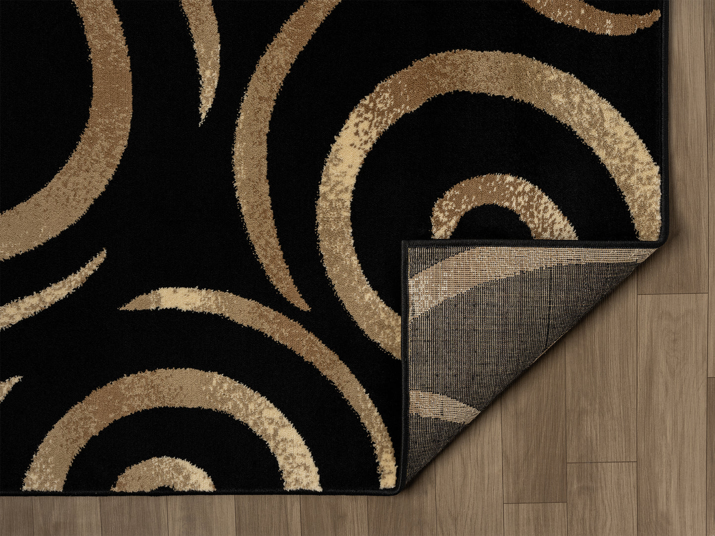 Festival Collection  Black & Beige  Area Rug - 45475