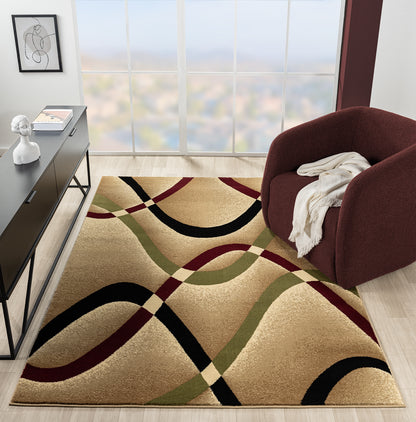 Festival Collection  Beige & Brick Area Rug - 45533