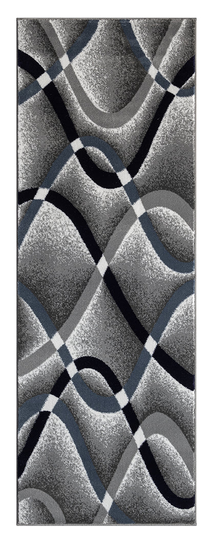 Festival Collection  Gray & Blue Area Rug - 45560