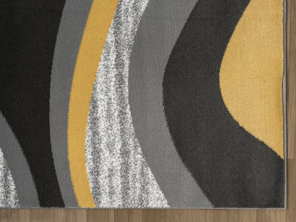 Festival Collection Yellow & Gray Area Rug - 45612