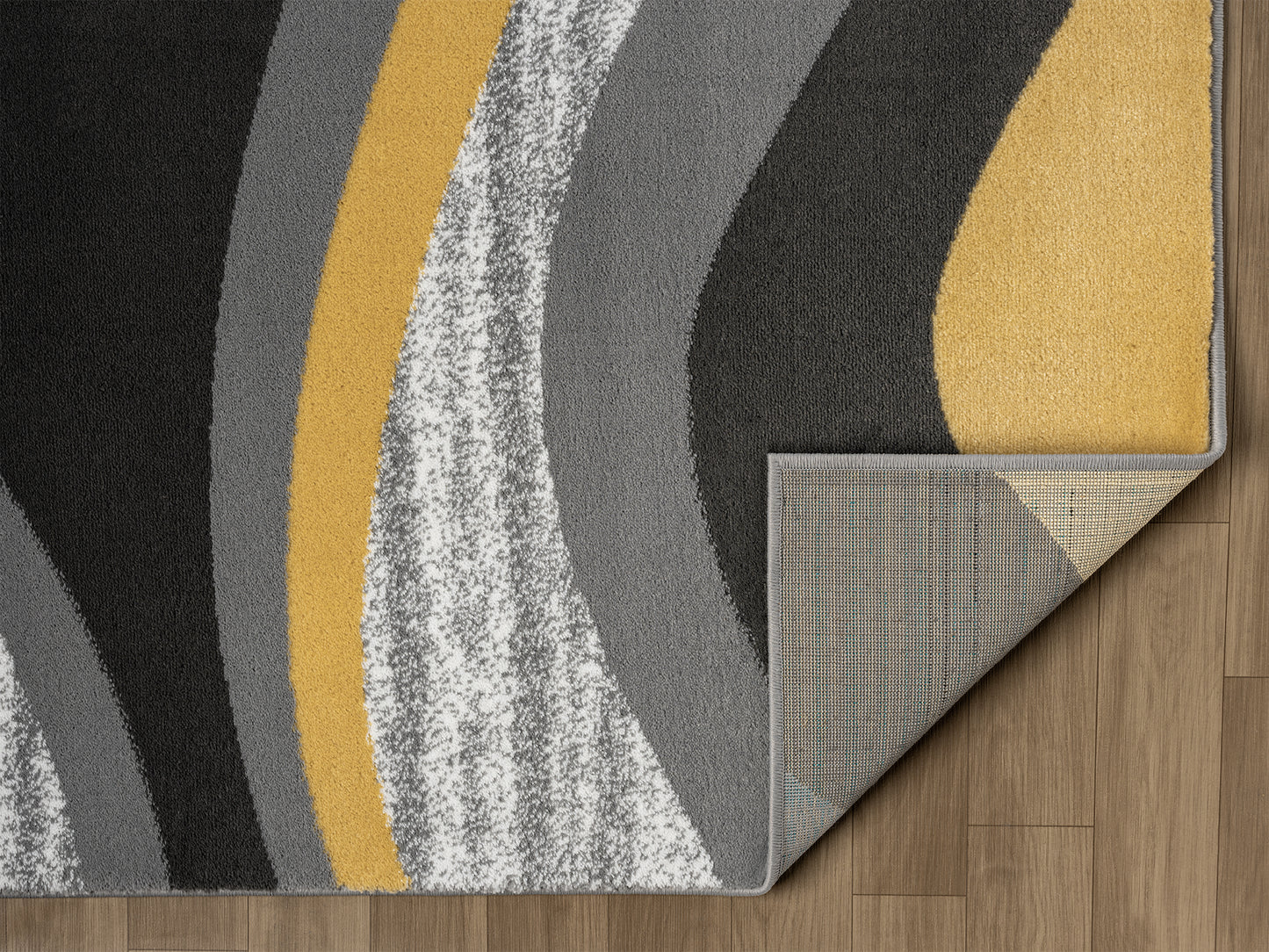 Festival Collection Yellow & Gray Area Rug - 45612