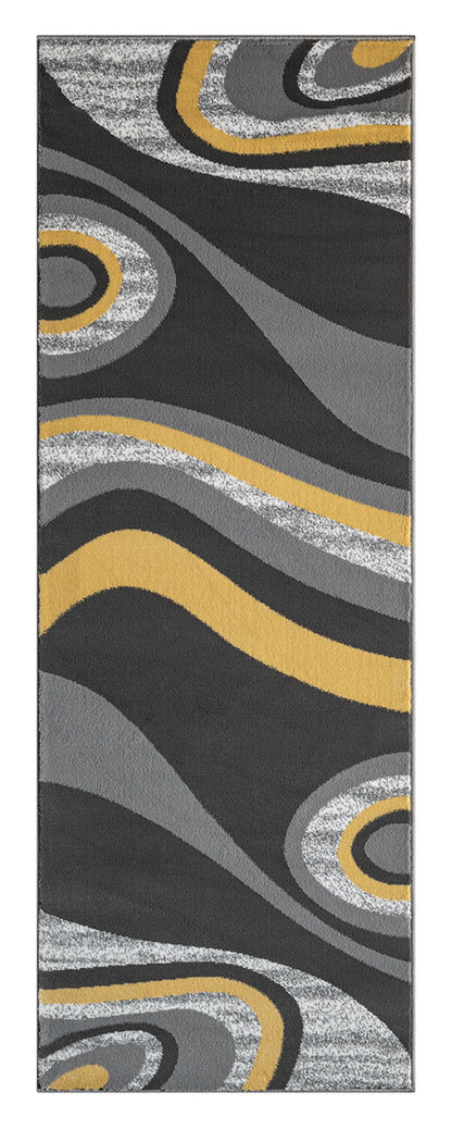 Festival Collection Yellow & Gray Area Rug - 45612