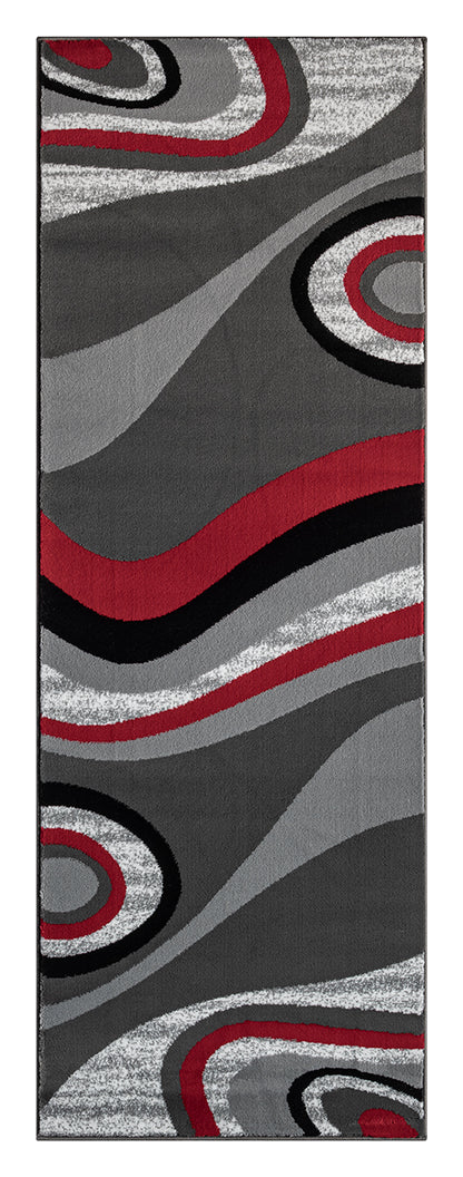 Festival Collection  Red & Grey  Area Rug - 45630