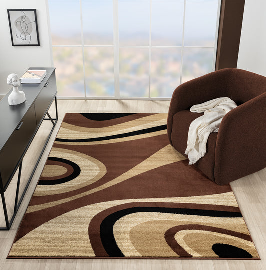 Festival Collection  Brown & Beige Area Rug - 45650