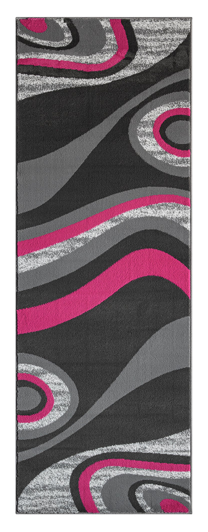 Festival Collection Pink & Gray Area Rug - 45686