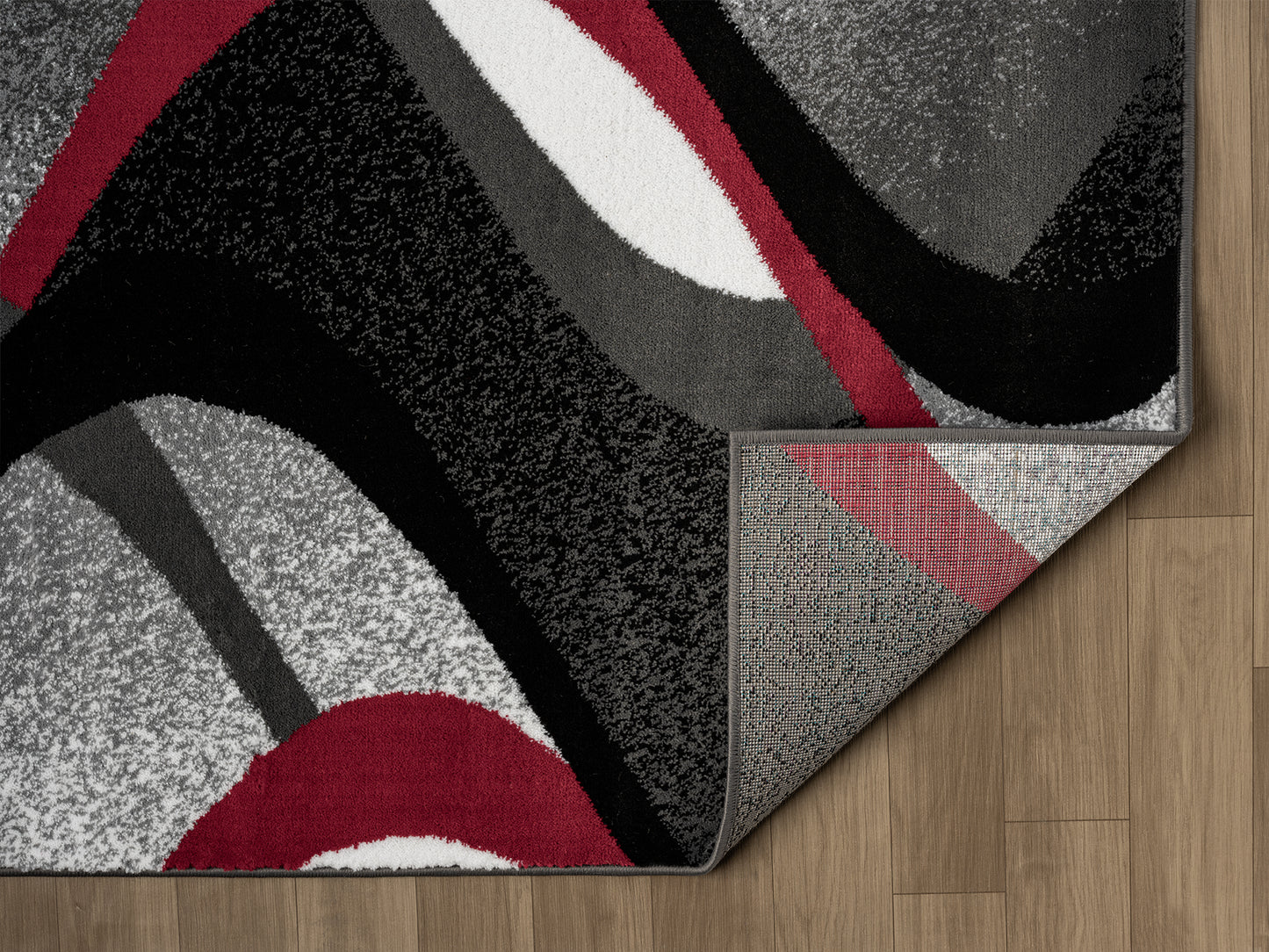 Festival Collection  Red & Gray Area Rug - 45730