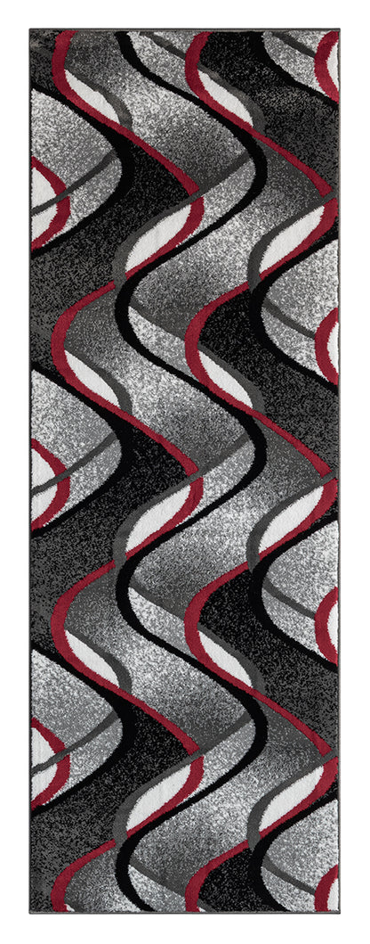 Festival Collection  Red & Gray Area Rug - 45730