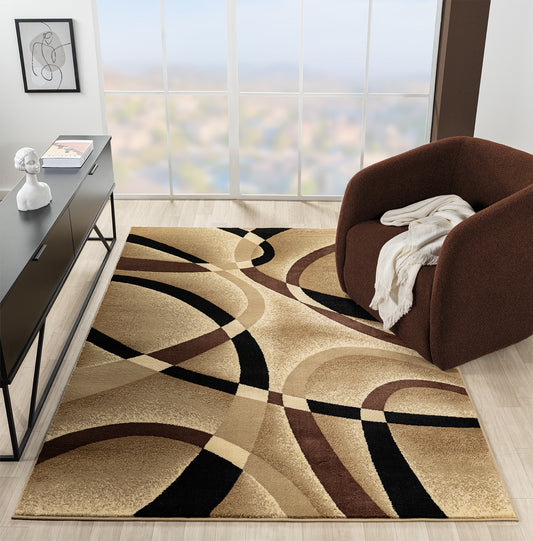 Festival Collection  Brown Area Rug - 45850