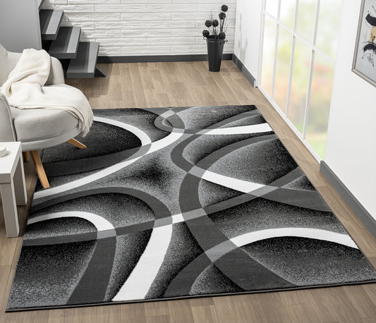 Festival Collection  Black & Gray Area Rug - 45870