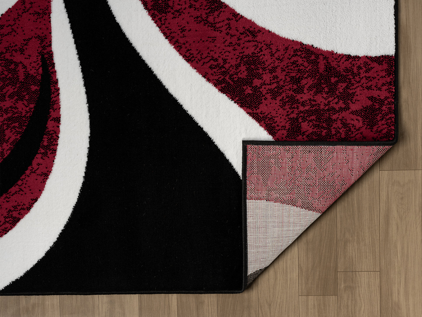 Festival Collection  Black & Red Area Rug - 45930