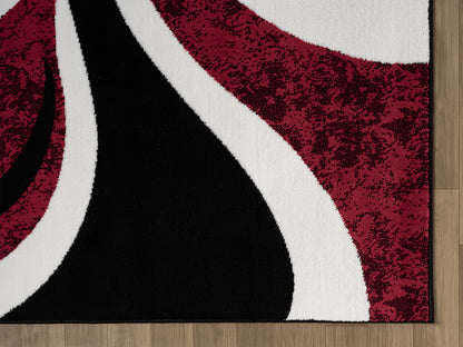 Festival Collection  Black & Red Area Rug - 45930