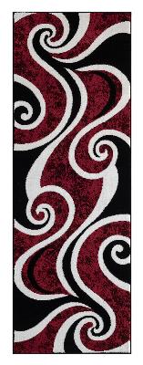 Festival Collection  Black & Red Area Rug - 45930