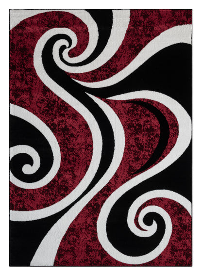 Festival Collection  Black & Red Area Rug - 45930