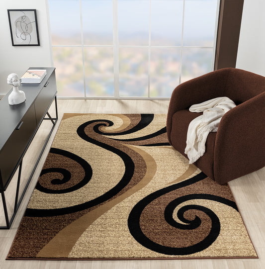 Festival Collection  Brown Area Rug - 45950