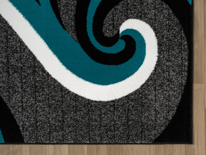 Festival Collection  Aqua & Gray Area Rug - 45963