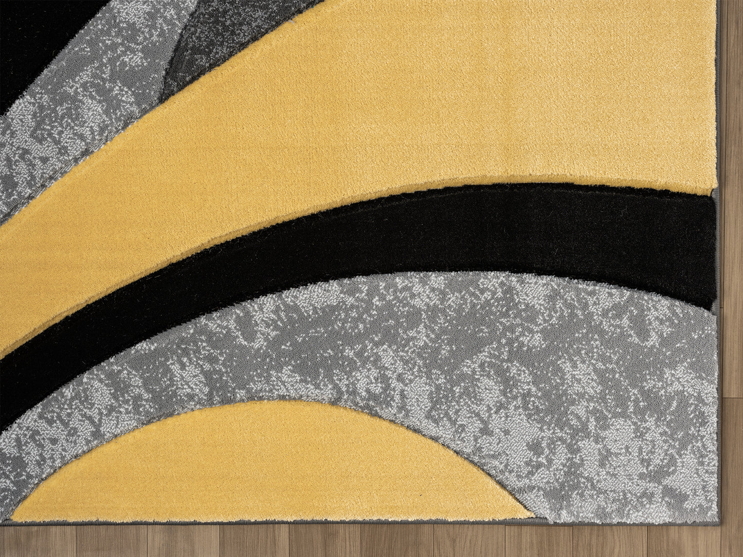 Joy Collection Hand Carved Yellow & Grey Area Rug - 50012