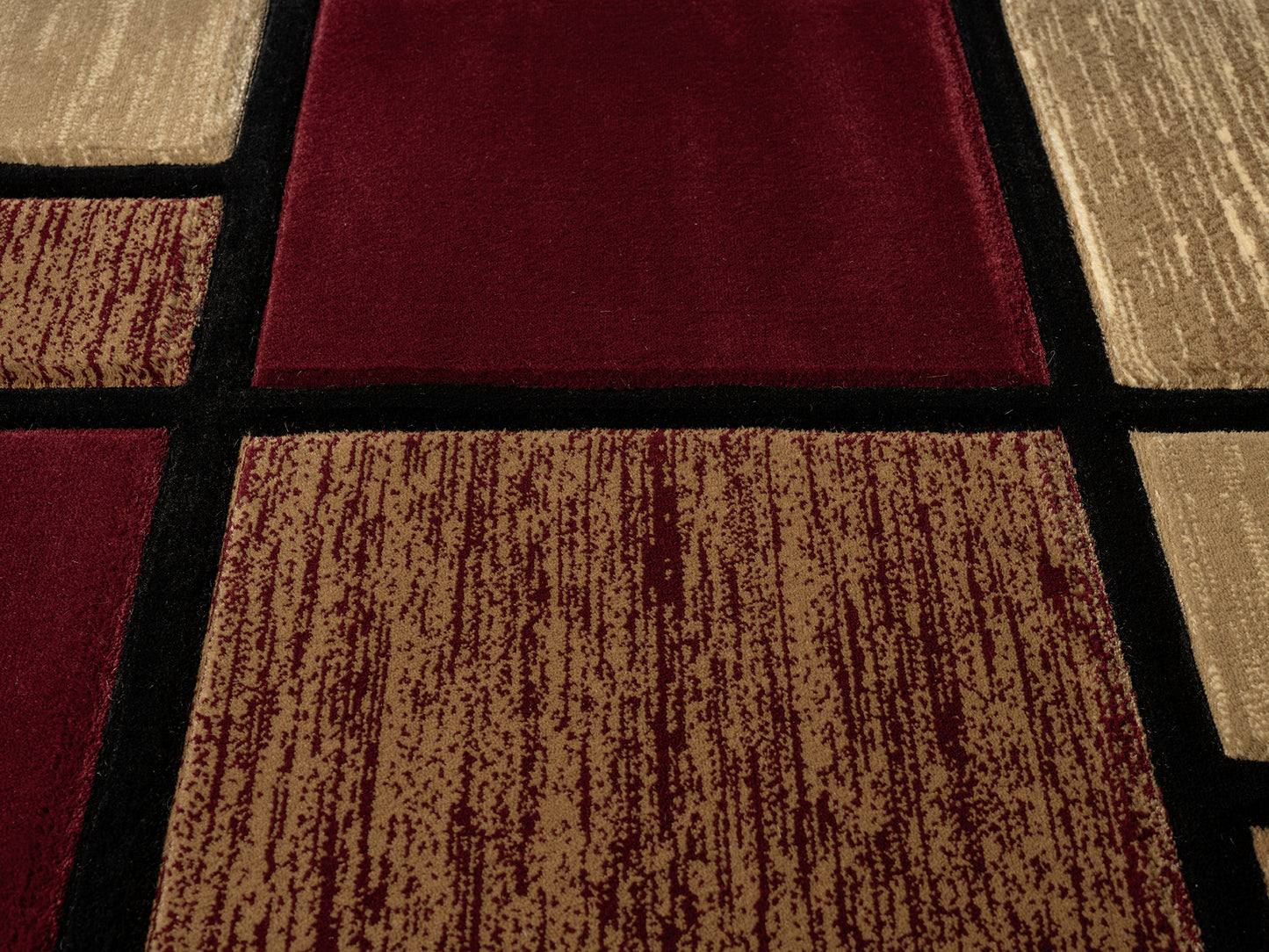 Joy Collection Hand Carved Burgundy Area Rug - 50434