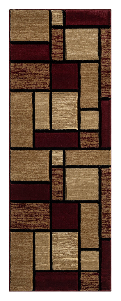 Joy Collection Hand Carved Burgundy Area Rug - 50434