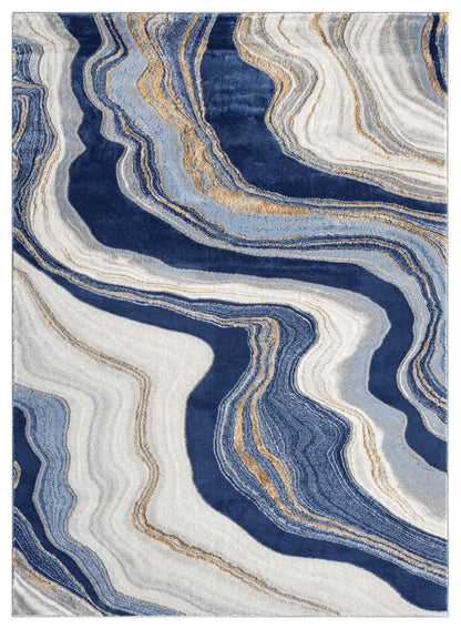 Marble Collection Blue Area Rug - 20664