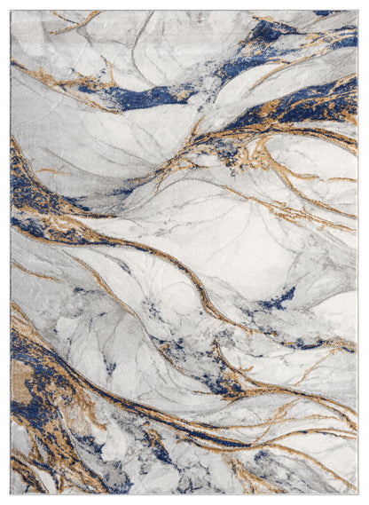 Marble Collection Blue Area Rug - 20764