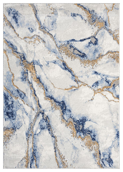 Marble Collection Blue Area Rug - 20864