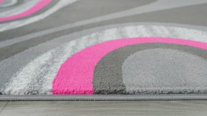 Festival Collection Pink & Gray Area Rug - 45686