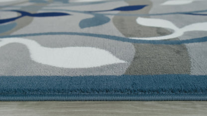 Festival Collection Blue & Gray Area Rug - 45060