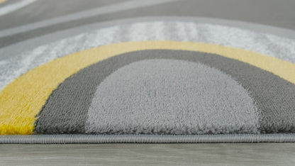 Festival Collection Yellow & Gray Area Rug - 45612